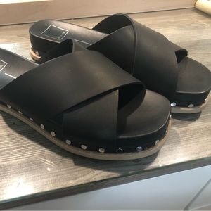 Dolce Vita sandals- Gracie size 8.5 Black with silver stud trim